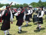 bagpipers marching
