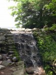 A nice little fake waterfall by the Blowing Rock visitor center.