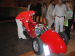 revving a Ferrari racer outside the Wynn