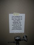 I got fed up with the lack of flushing at the office.
