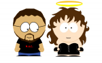 Cynthia and I in South Park form