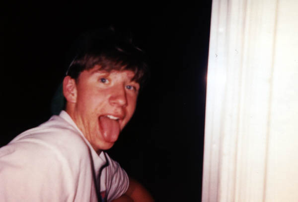 Mike making a funny face