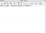 KWrite working on KDE4 Qt/Mac 4