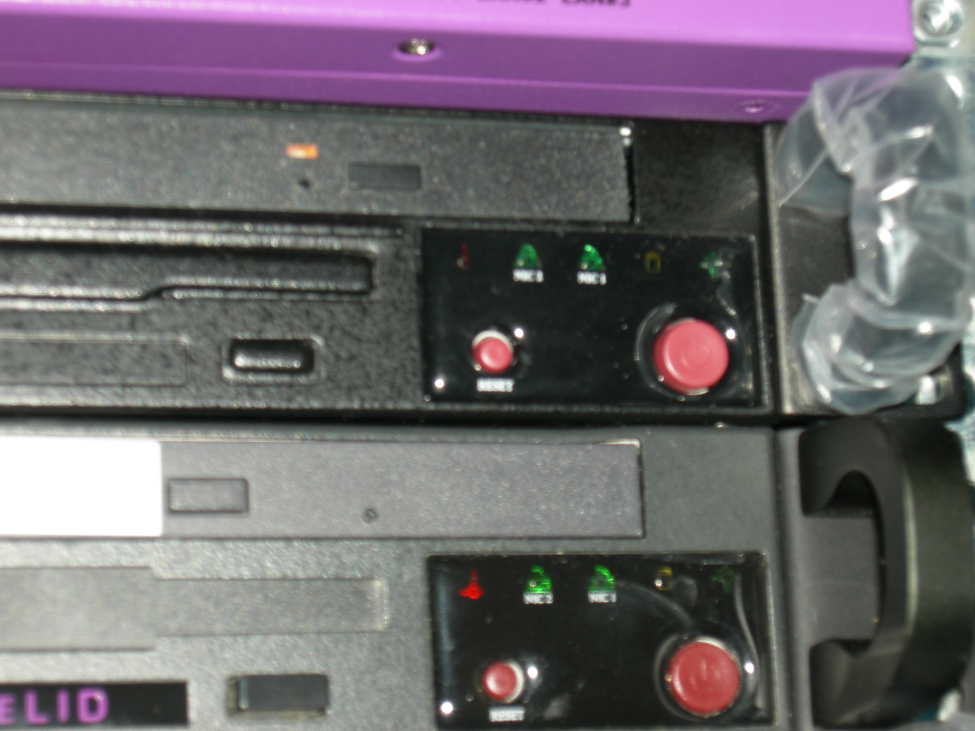The little red button on the left is the reset button...