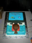my cake -- it's me on the computer (working on Fink and KDE, of course)