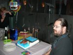 Getting ready to blow out the candles.