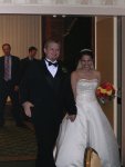 Jamie and Angie coming down the aisle
