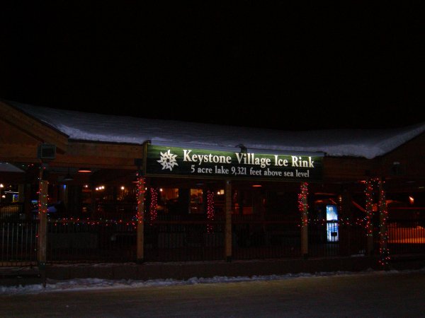 ice skating: Keystone Village Ice Rink: 5 acre lake 9,321 feet above sea level