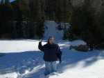 look out!  she's gonna throw a snowball!