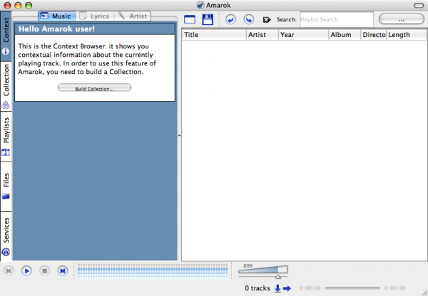 Amarok on KDE4/Mac
