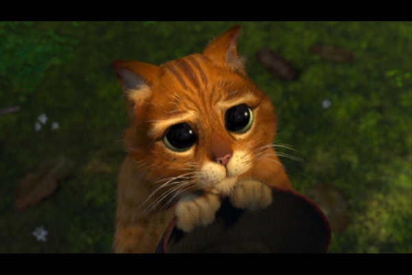 Shrek 2: Puss in Boots irresistible kitty pose