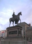 A statue of Queen Victoria in George's Square in Glasgow